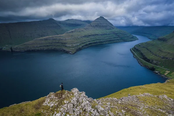 Gongutrur Hvithamar Trailhead Faroe Islands — 스톡 사진