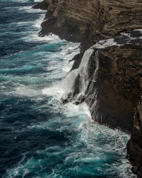 Cachoeira Bosdalafossur Sandavagur Ilhas Faroé — Fotografia de Stock
