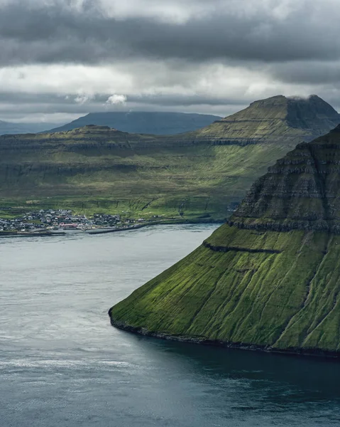 Vista Klakkur Ilha Bordoy Nas Ilhas Faroé — Fotografia de Stock