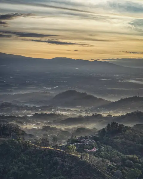 Wschód Słońca Nad Atenami Kostaryka Obrazy Stockowe bez tantiem