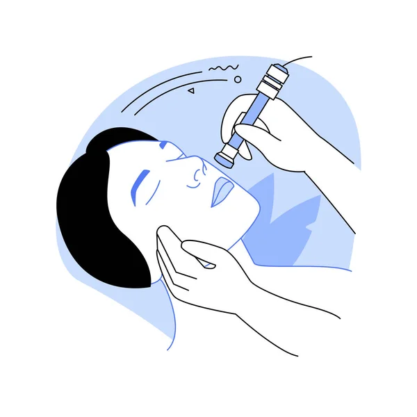 Microdermoabrasão Ilustrações Vetoriais Desenhos Animados Isolados Cosmetologist Faz Procedimentos Beleza — Vetor de Stock