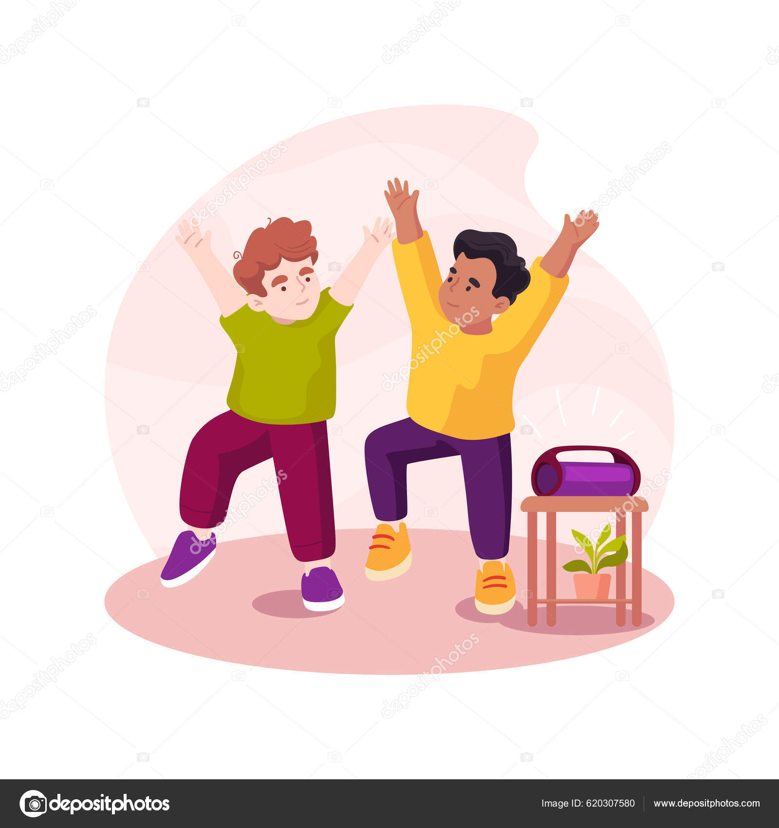 Estendendo Ilustração Vetorial Cartoon Isolado Criança Fazendo Alongamento  Simples Aula Vetor de ©VisualGeneration 620307580, image size:1600x1700