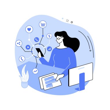 Kampanya analizi karikatür vektör çizimlerini izole etti. SMM uzmanı kampanya hedef kitlesini analiz ediyor, çevrimiçi iş dünyası, bilişim sektörü, profesyonel pazarlama hizmeti karikatürü.