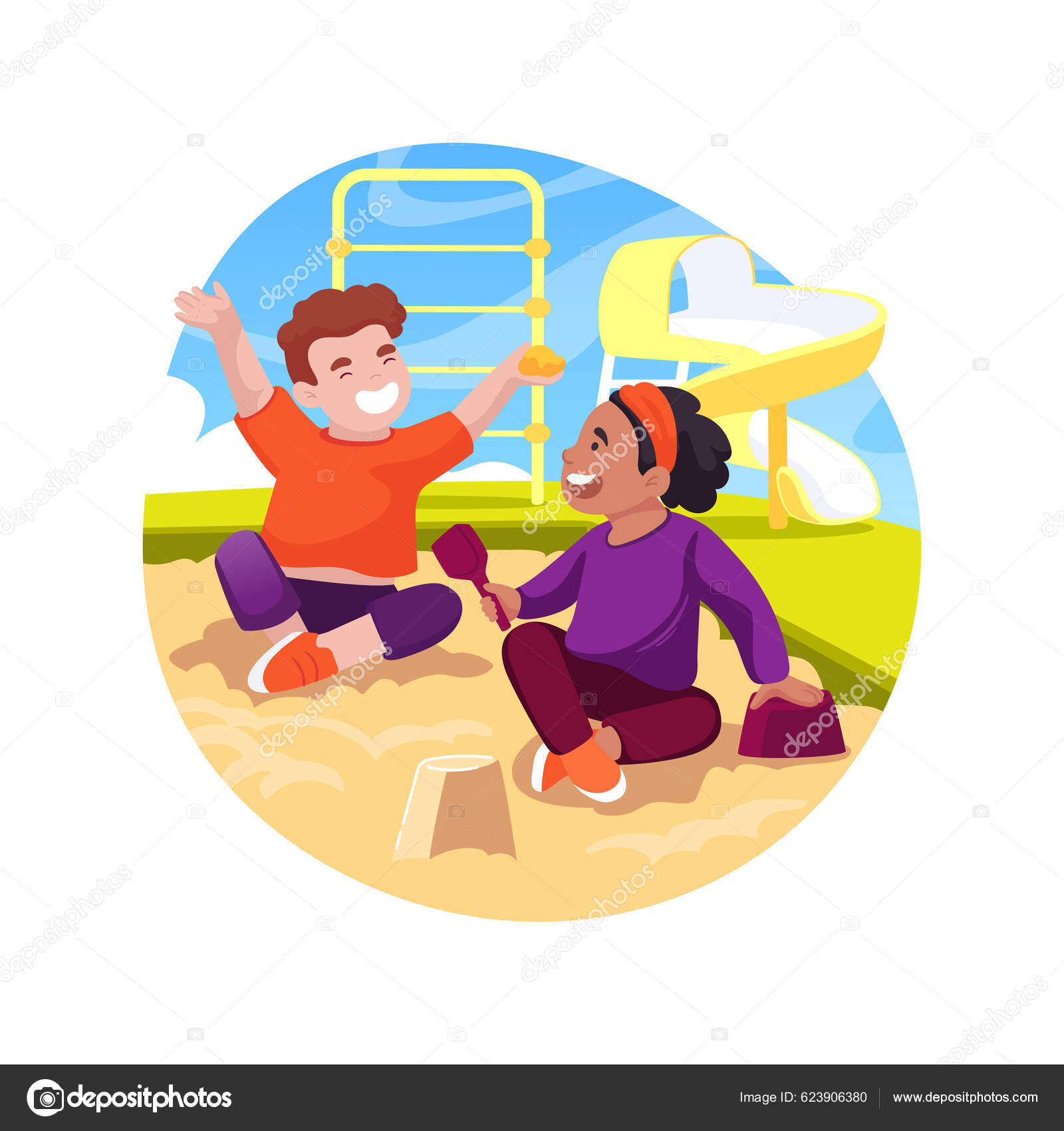Criança sopra bolhas jogo ao ar livre criança de desenho animado isolada em  fundo branco