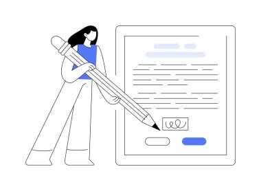 Koşullar ve koşullar soyut konsept vektör çizimi. Yasal uyarı, kullanıcı terimleri ve koşulları, web menü çubuğu, web ögesi, bilgi sayfası, kayıt süreci, soyut metaforu kabul et.