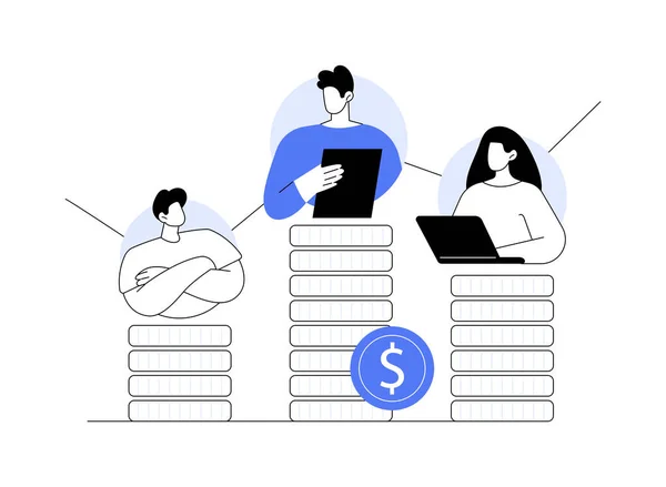 Einkommensungleichheit Abstraktes Konzept Vektor Illustration Einkommensverteilung Den Ländern Finanzielle Diskriminierung — Stockvektor