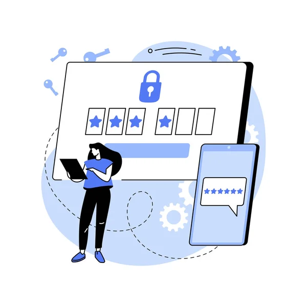 Two Factor Authentication Verification Isolated Cartoon Vector Illustrations Two Factor — Stockový vektor
