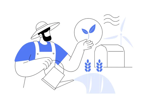 Nachhaltige Landwirtschaft Abstraktes Konzept Vektor Illustration Anbauprozess Nachhaltiges Nahrungsmittelsystem Ökologisch — Stockvektor