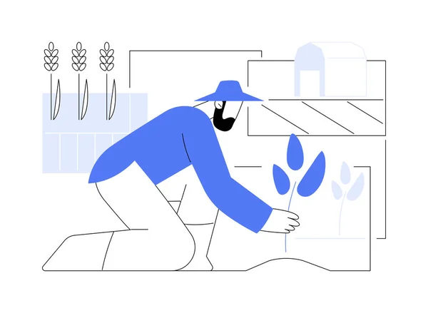Natural Farming Abstract Concept Vector Illustration Ecological Farming Approach Fertility — Stock Vector