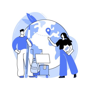 Yer değiştirme anlaşması karikatür vektör çizimlerini izole etti. Genç bilişim şirketi uzmanı yeni ofise taşındı, taşınma anlaşması imzaladı, komisyoncu vektör karikatürü ile iletişim kurdu..