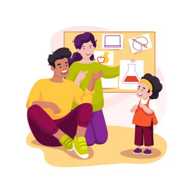 Esnek müfredat izole edilmiş çizgi film vektör çizimi oluştur. Esnek evde eğitim planı oluşturun, kendi müfredatınızı oluşturun, ebeveynler farklı kitaplar ve katalog vektör karikatürü arasında seçim yapın.