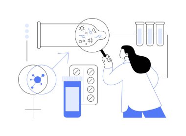 Cinsel yolla bulaşan hastalıklar soyut konsept vektör çizimleri. Daha güvenli cinsel davranış, cinsel enfeksiyon tedavisi, güvensiz temas, zührevi hastalık, enfeksiyon belirtileri soyut metafor.