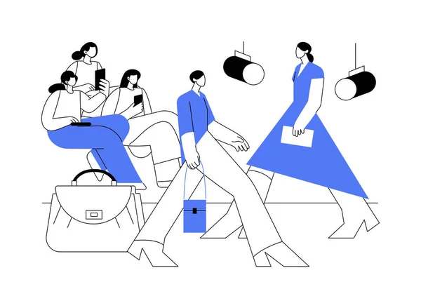 Illustration Vectorielle Concept Abstrait Fashion Week Événement Industrie Mode Défilé — Image vectorielle