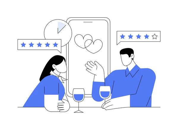 Blind Date Abstrakte Konzeptvektorillustration Speed Dating Online Blind Date Service — Stockvektor