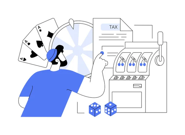 Εικονογράφηση Φορέα Αφηρημένη Έννοια Εισοδήματος Τυχερών Παιχνιδιών Φορολογία Της Νίκης — Διανυσματικό Αρχείο