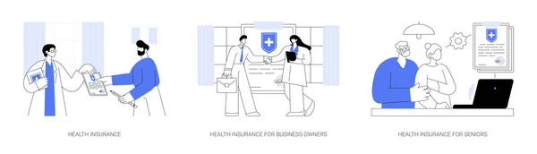 Försäkringsbolag Service Abstrakt Koncept Vektor Illustration Set Sjukförsäkring Medicinskt Skydd — Stock vektor