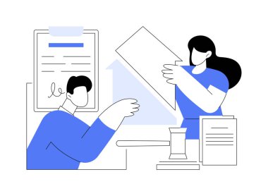 Mal varlığının bölünmesi soyut konsept vektör çizimi. Mal paylaşımı, profesyonel boşanma avukatlık hizmetleri, iş adamları, aile hukuku metaforu hakkında tartışmalar.