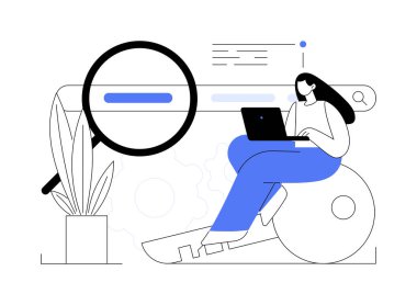 Anahtar kelime araştırması soyut konsept vektör çizimi. Anahtar kelime araştırma servisi, web sitesi sıralaması, optimizasyon çözümü, başarılı web kampanyası, profesyonel SEO, menü elemanı soyut metafor.