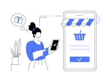 Sıralama soyut konsept vektör illüstrasyonudur. E-ticaret modeli, çevrimiçi mağaza teslimatı, rezervasyon işlemi, siparişler, kurye servisi, nakliye koşulları, soyut metafor alımı.