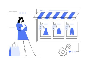 Soyut konsept vektör illüstrasyonu fiyatlandırılıyor. Ürün fiyatı, hizmet fiyatlandırması, çevrimiçi dükkan, e-ticaret, bilinen fiyatlar, abonelik planı, web sitesi sayfası, UI ögesi, arayüz tasarımı soyut metafor.