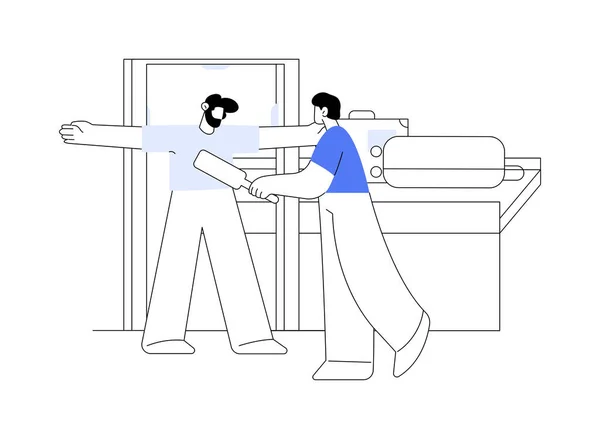 Escáner Seguridad Concepto Abstracto Vector Ilustración Trabajador Del Aeropuerto Escanea — Archivo Imágenes Vectoriales