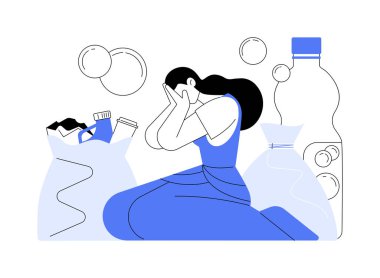 Temizlik hizmetleri soyut konsept vektör çizimi. Sağlık, hastalık önleme, içme suyu hijyeniği, gıda tedavisi, temiz kaynaklara erişim, güvenli tüketim soyut metaforu.