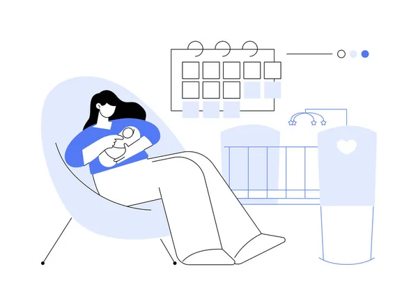 Congé Maternité Concept Abstrait Illustration Vectorielle Femme Enceinte Attend Bébé — Image vectorielle