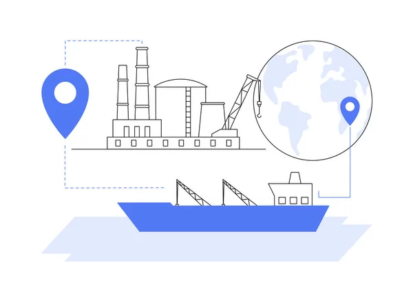 Πετρελαιοφόρα Ναυτιλία Αφηρημένη Έννοια Διανυσματική Απεικόνιση Μεταφορές Δεξαμενόπλοιων Πετρελαίου Βιομηχανία — Διανυσματικό Αρχείο