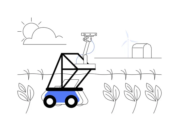Fenotyping Robots Abstract Concept Vector Illustratie Autonome Fenotypering Machine Landbouw — Stockvector