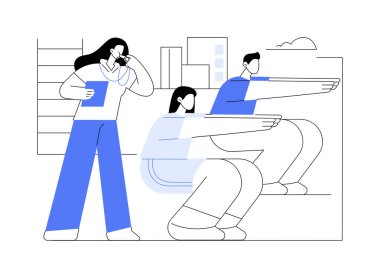 Training group isolated cartoon vector illustrations. Group of young muscular people have street workout with a fitness instructor, bodybuilding motivation, fitness activity vector cartoon.