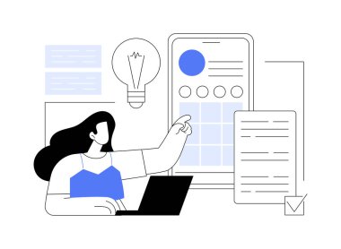 Blogging isolated cartoon vector illustrations. Smiling girl writing a script for a new vlog, creative hobby, leisure time art activity, freelance work, content creation vector cartoon.