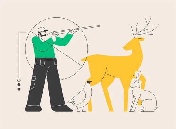 Jagdvorschriften Abstrahieren Konzeptvektorillustrationen Regeln Und Vorschriften Beschränkung Des Schusswaffengebrauchs Jagdrecht — Stockvektor