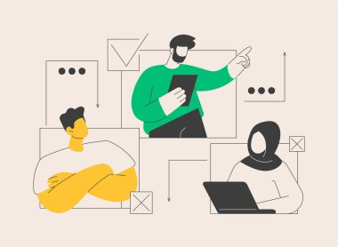 Irksal ayrımcılık soyut konsept vektör çizimi. Ten rengi, ırk ya da etnik kökene dayalı ayrımcılık, zorbalık ve taciz, eşit haklar, soyut önyargı metaforu.