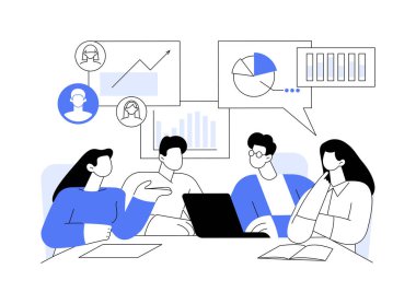 Sociology isolated cartoon vector illustrations. Group of master students study sociology together, human behaviour discussion, making research at university, educational process vector cartoon.