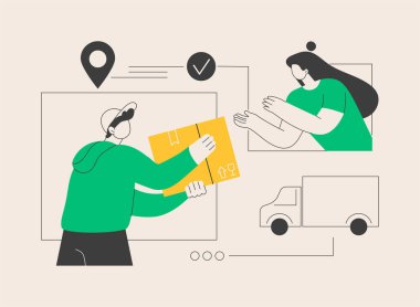 Düzen soyut konsept vektör illüstrasyonunu aldı. Sipariş durum bildirimi, satın alma işlemi, çevrimiçi mağaza web sitesi, rezervasyon bilgisi, müşteri servisi soyut metaforu.