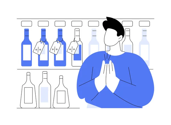 Happy Discount Isolated Cartoon Vector Illustrations Young Man Buying Drinks — Vector de stock