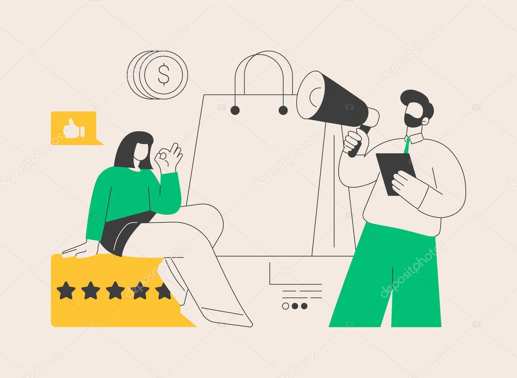 Brand awareness abstract concept vector illustration. Advertising management, brand management, strategy development, product research result, marketing survey metrics measurement abstract metaphor.