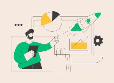 Soyut konsept vektör çizimi talep et. Talep analizi, dijital satış tahmini, tedarik zinciri planlaması, gelir, ürün karlılığı, finans yönetimi soyut metaforu.