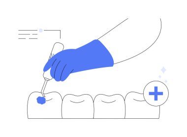 Çatlak soyut konsept vektör illüstrasyonunu ele geçirir. Diş önleyici tedavi, diş çürümesi önleme, ağız tıbbı soyut metaforu sırasında çatlak tahliyesi kullanan pediatrik diş hekimi.