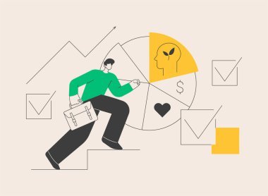 Kişisel gelişim soyut konsept vektör çizimi. Yetenekleri geliştirme potansiyeli, kişisel kariyer gelişimi, insan sermayesi, bunu yapabilir, sosyal yetenekler, kişisel gelişim, soyut metafor koçluğu.