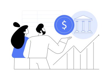 High-yield savings account isolated cartoon vector illustrations. Couple opening an account in bank, high interest to money-saving, certificates of deposit, fixed-rate revenue vector cartoon.