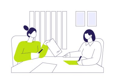 İş lisansı soyut konsept vektör çizimi. İş sahibi çalışma ruhsatı ve ruhsat alıyor, yasal şirket belgeleri ve anlaşma, şirket evrakları soyut metafor.