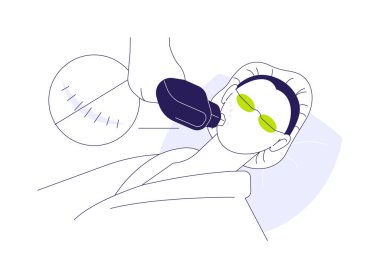 Yara izi, soyut konsept vektör çizimi. Doktor yara düzeltme ameliyatı, plastik cerrahi, ilaç prosedürü, cilt rengi ve doku gelişimi ile ilgilenir..