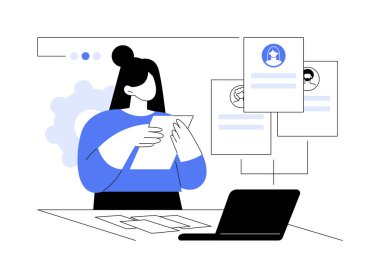 Adayları soyut konsept vektör illüstrasyonunu seçin. İK yöneticisi uygun adaylardan, insan kaynaklarından, kafa avlama ajansından, soyut metafor arayan çalışanlardan kısa bir liste oluşturdu.