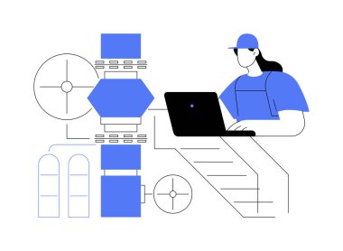 Gaz aynı zamanda soyut konsept vektör çizimi. Benzin pompalama, hammadde, petrol endüstrisi, doğal benzin çıkarma, çevre kirliliği, hidrolik kırılma soyut metaforu.