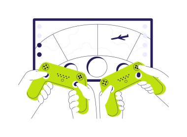 Console gaming abstract concept vector illustration. Friends with joysticks playing game, gaming console, video entertainment, modern technology, leisure time together abstract metaphor. clipart