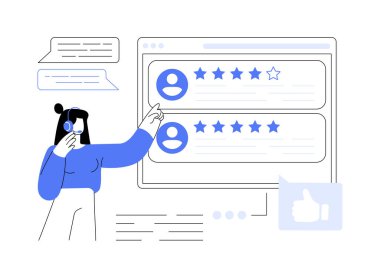 Müşteri geribildirimi karikatür vektör çizimlerini izole etti. Çağrı merkezi operatörü istemciden geri bildirim alıyor, profesyonel destek servisi, pazarlama stratejisi, yönetim işi vektör karikatürü.