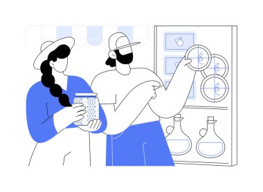 İzole edilmiş karikatür çizimleri satın almak. Mutlu çift otantik seyahat hediyelik eşya, şehir gezisi, kültürel deneyim, tatil izni, bayram hediyelik eşya dükkanı çizgi filmi seçiyor..