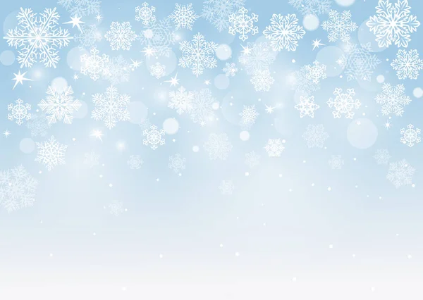 Vector Blue Snowflake Background — Stock Vector