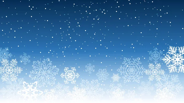 Голубой Фон Снежинками — стоковый вектор